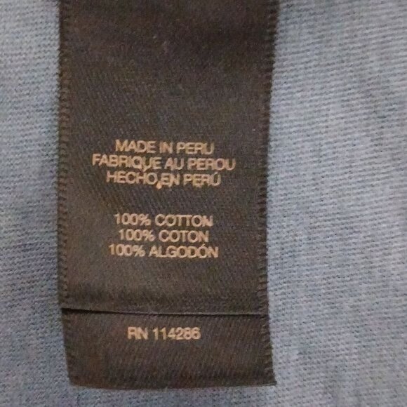 Frye Logo Blue V-Neck Short Sleeve T-shirt - Picture 8 of 8